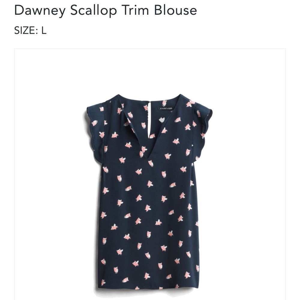41 Hawthorn - Dawny Scallop Trim Blouse